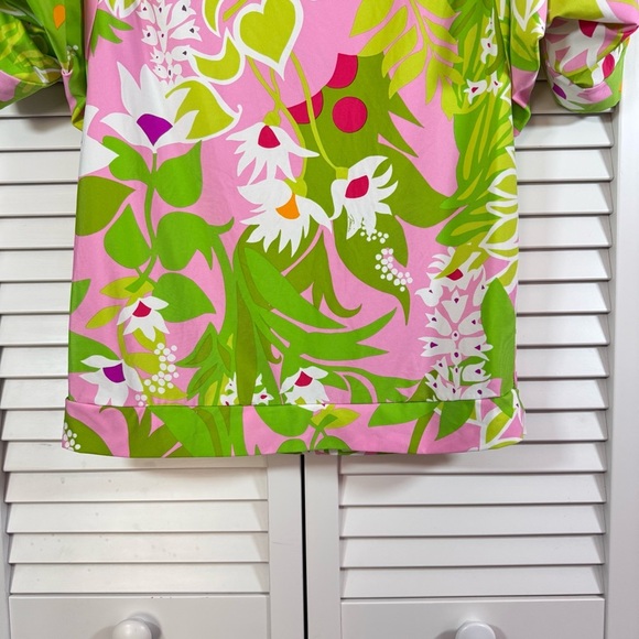 Trina Turk La Palma Swim Tunic Dress Cover Up Beach Cruise Lime Green Medium - Picture 2 of 9